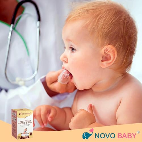 Image of Novo Baby Soft Silicone Baby Fruit & Food Feeder | 1 PCS Silicone Food Dispensing Spoon 90ML | 2 PC Spoons BPA-Free Finger Toothbrush | Baby Feeding Set (Multicolor)