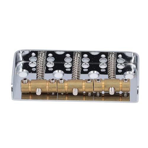 Electric Guitar Bridge, Short Electric Guitar Bridge, Long Service Life, Professional Brass Saddle 3, Perfect for Replacement (Silver) - Image 2