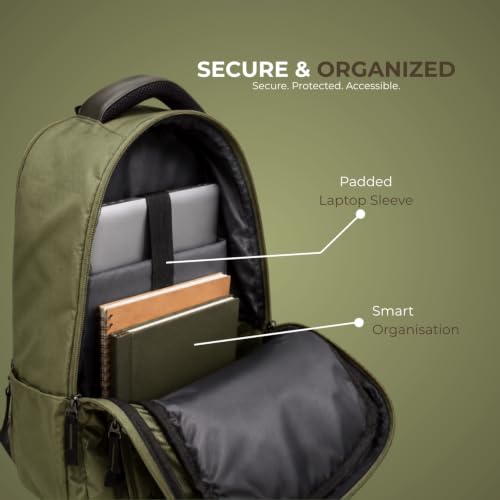 Image of 28L Agate Laptop Bag for Office with trolley Sleeve Olive