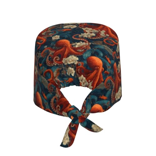Image of Adjustable Scrub Cap with Sweatband, Breathable Working Hat for Men /Women