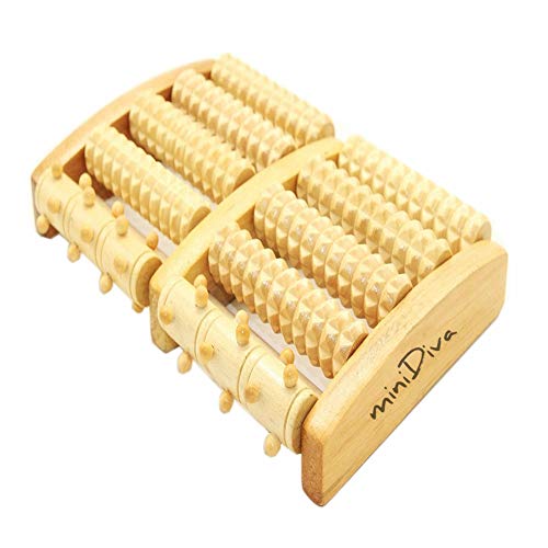 Willdo Dual Foot Massager Roller - Wooden