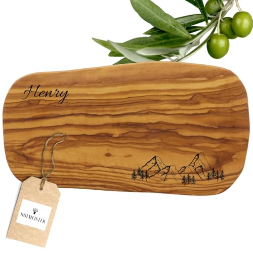 HOFMEISTER® Schneidebrett Olivenholz personalisiert Gravur -...
