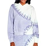 Kängurutaschen Wildfox Damen Kapuzenpullover mit Batikfärbung, Peri Shibori, XS