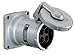 Hubbell HBL3100RS1W Watertight Insulgrip Receptacle, 2 Pole, 3 Wire, S1 Standard Service, 100 amp, 600V