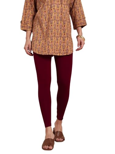 Image of TWIN BIRDS Women Viscose Ankle Leggings | Stretchable Kurti Wear Bottom