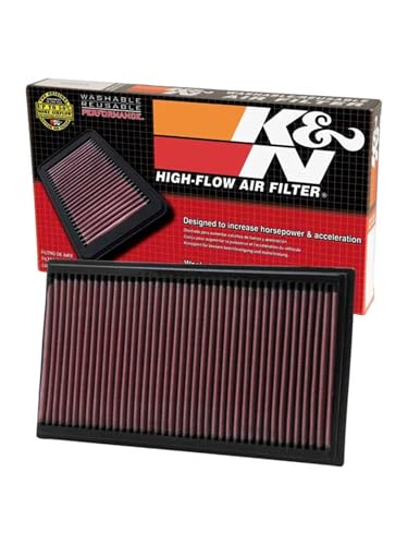 K&N High-Flow Original Lifetime Engine Air Filter: Increase Power: Premium, Washable: Compatible with 1999-2021 Jaguar: S-type, Super V8, Vanden, XF, XJ, 33-2273