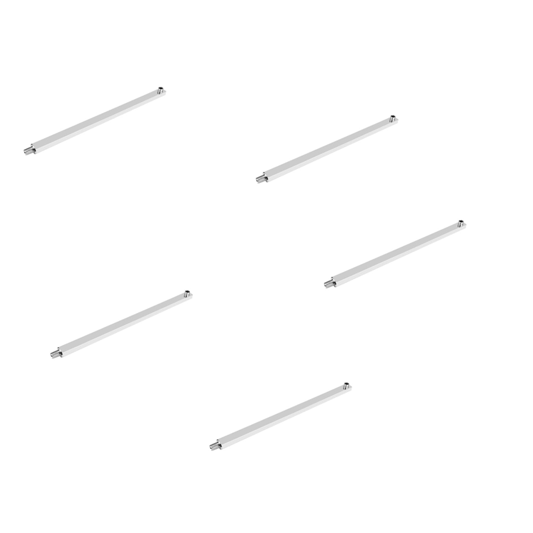 Hndhbfgrt 5pcs 40 cm Square Shower Arm Extension Arm Wall Mount for Rain Shower Head Shower Rod Rainfall Shower Head Arm Chrome