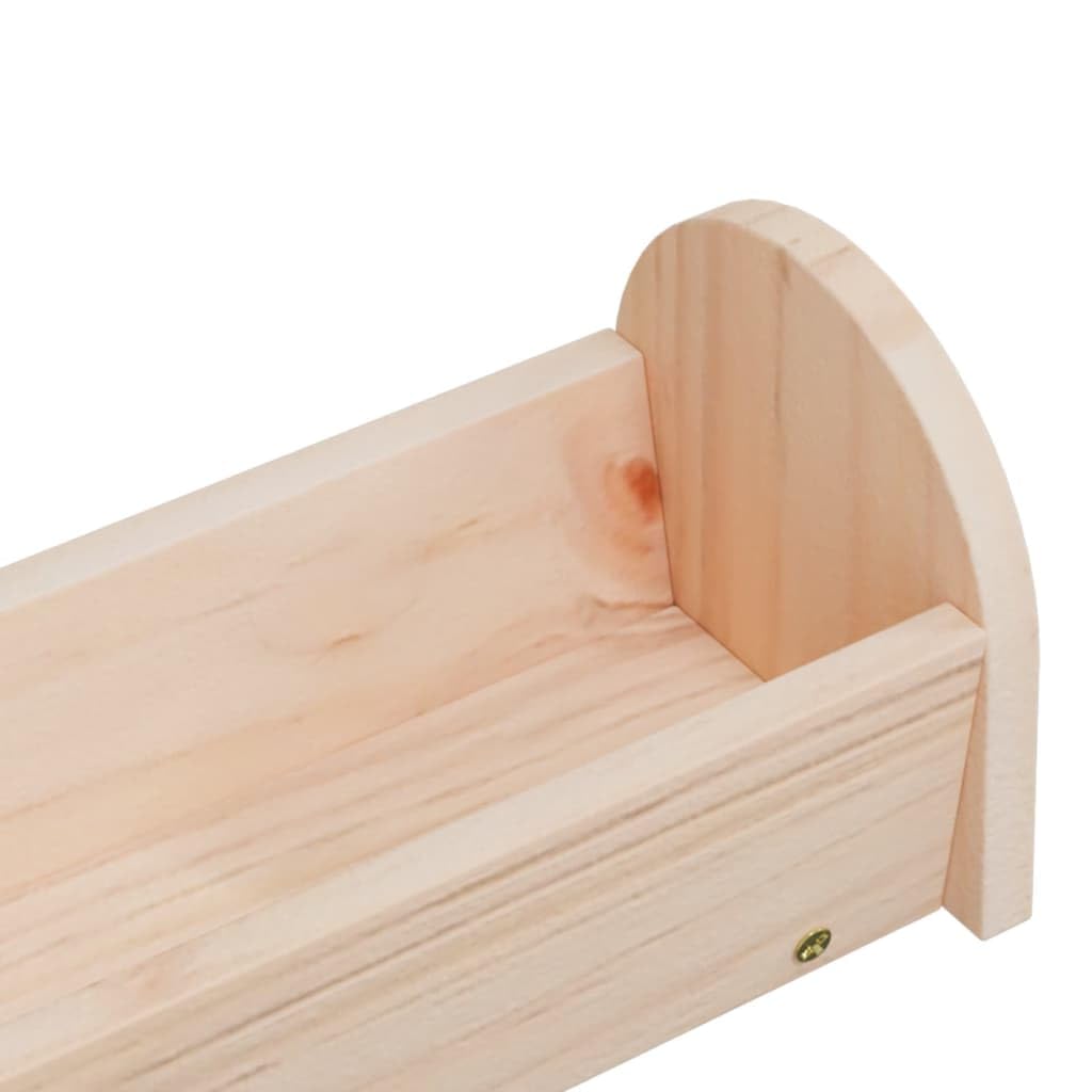 Heuraufe für Kaninchen aus massivem Tannenholz 28x10x10 cm, robust und geruchsfrei, ideal für Meerschweinchen und Kleintiere, schützt Heu vor Verunreinigung, fördert gesunde Fütterung