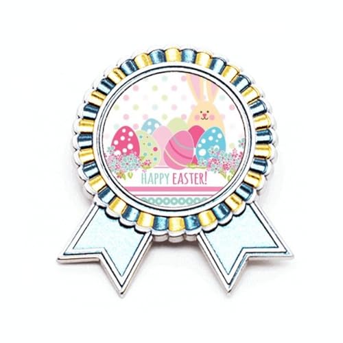 Broche œuf de Pâques coloré en métal M idée cadeau pour les invités