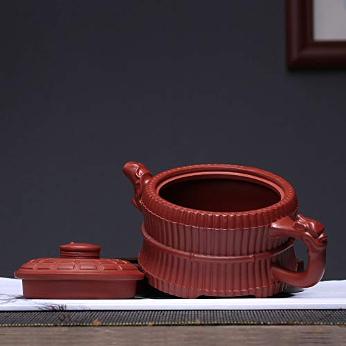 Image of Teapot 9Oz Chinese Zisha Clay Dahongpao Pottery Handmade Tea Pot Ceramics Purple Sand Mud Kungfu Kettle