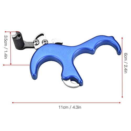 Auxiliary Tools, Archery Release Aid Archery Tool Release Trigger 3 Finger Grip Thumb Caliper Trigger For Compound Bow Accessory (Blue) #TOP2