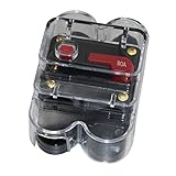 BaotyJie Car Inline Circuit Breaker mit Präzisem Schaltmechanismus Und Fehlerfreier Stromtrennung für Flexible Nutzung für Reparaturdienst Hei, 80A