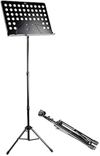 Luebel Heavy Duty Metal Foldable Music Stand Holder Tripod Orchestral Conductor Sheet