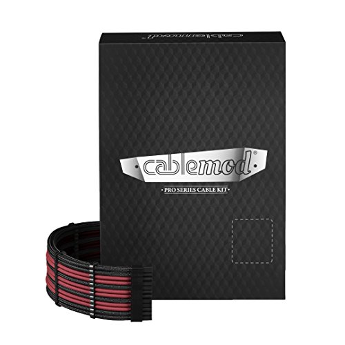 CableMod PRO ModMesh C-Series AXi, HXi & RM (Yellow Label) Cable Kit - Black/Blood RED