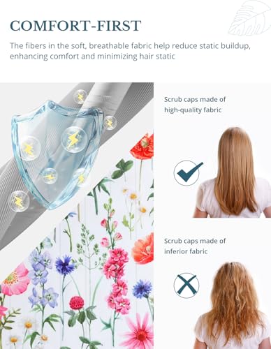 Gorro Quirúrgico Euro Estilo Floral para Mujeres miniatura 3