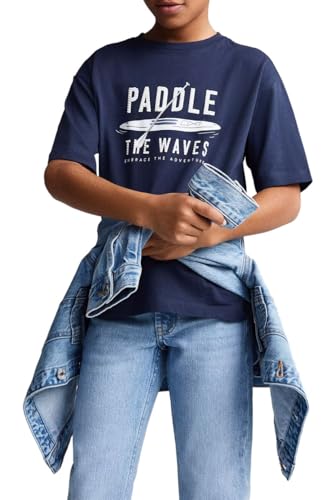 Image of Alan Jones Clothing Boys Oversized Cotton Printed T-Shirt | Round Neck, Short Sleeves, Casual Wear