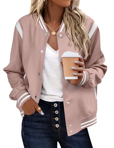 Tenue scolaire courte avec poches style blouson boutonné rose XL