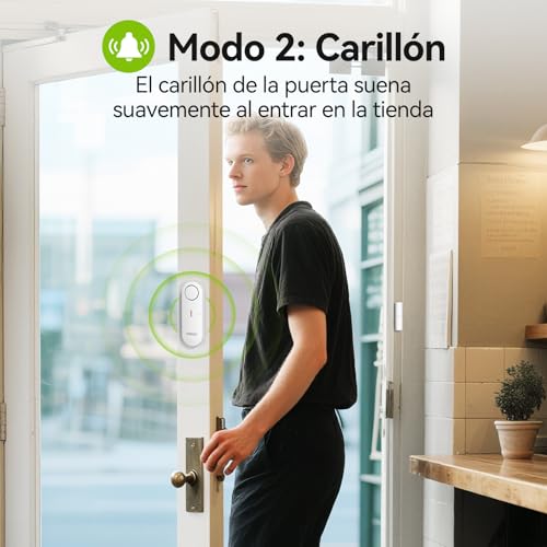 Miniatura 3 de Voxon Sensores Puertas Y Ventanas, Alarmas Para Casa, Alarma Puerta Y Timbre 2 En 1 Con Led Y Volumen De 3 Niveles, De Instalación Rápida, Sensor Puerta Para Hogar, Oficina, Garaje, Tienda 2 Pcs