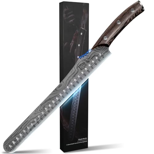SYOKAMI 12 Inch Carving Knife with Wood Handle