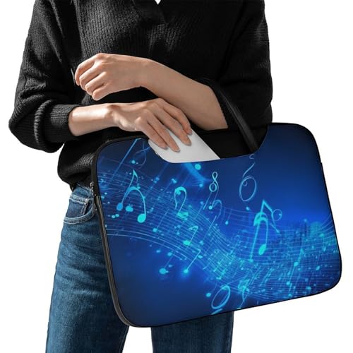 Bolso para Laptop 15.6" Impermeable Azul con Notas Musicales miniatura 7