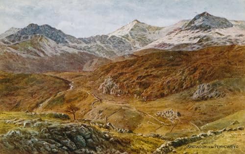 Affiche Toile Snowdon de Penygwryd pour décorer un grand mur vide avec un portrait d'art 60x90