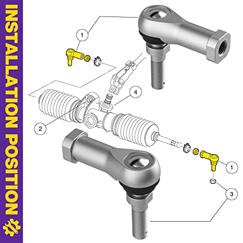 Club Car Precedent Tie Rod End, 2PCS Right Left Golf Cart Ball Joint Accessories On Steering Gear Fits 2004-2023 Club Car Precedent & 2018-2023 Tempo Right Hand Thread OEM Part No 102022601,102288301 - Thumbnail 4