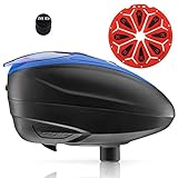 Maddog Dye LT-R Electronic Paintball Loader with HK Army Epic Speed Feed and HPA Paintball Tank Fill Nipple Protector Accessory Package - Blue LT-R + Lava SF