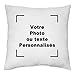 YONACREA - Coussin 40x40cm - Personnalisable avec la Photo ou Le Texte de Votre Choix (avec Garnissage)