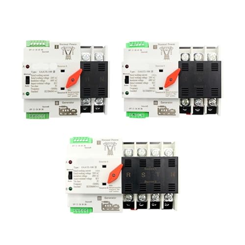 Interruptor de transferencia automática ATS 100A para alternar entre red eléctrica e inversor solar