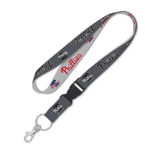 WinCraft Philadelphia Phillies Lanyard with Detachable Buckle 1" Charcoal