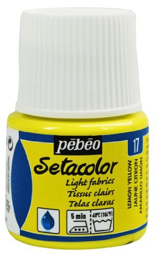 Pebeo Setacolor Fabric Paint 45ml Bottles | Light Fabrics Colour Range | NEW (Lemon Yellow)