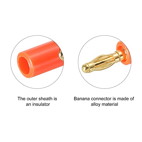 PATIKIL 10 Pack Banana Plugs Connector Screw Type Speaker Banana Plugs 4mm Gold-Plated Alloy Red for Speaker Wires Sound Systems - Image 3