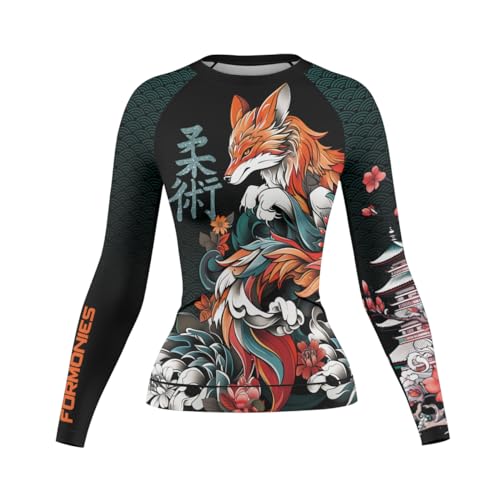 Samurai BJJ Rash Guard Shirt for Women MMA Training Jiu Jitsu Fight Gear Long Sleeve Top2