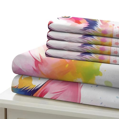 Housse de couette microfibre douce king size 220x240 cm motif chatons - 6