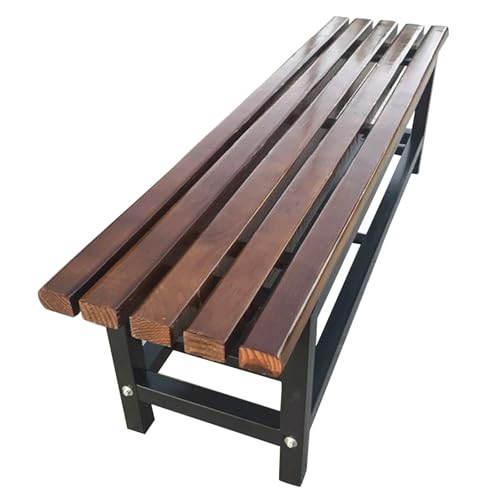 Banc de jardin extérieur marron 150 cm | Mobilier de terrasse 2-3 places résistant