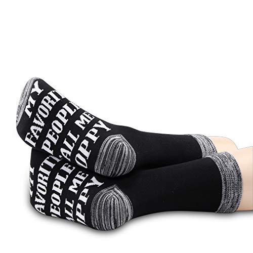 JXGZSO 2 Pairs Father's Day gift Poppy Gift My Favorite People Call Me Poppy Socks Gift Papa Gift Grandpa Gift4