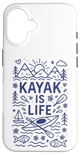 Kayak Canoes-Boat Kayaking, JbN tBbVO JbN V[JbN ނ JbN X}zP[X iPhone 16 p