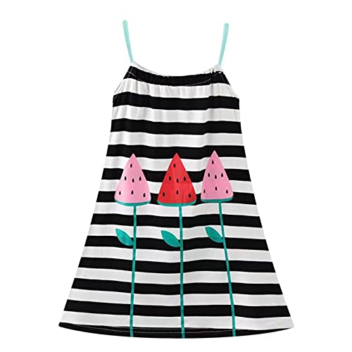 HILEELANG Girl Summer Cami Dress Sleeveless Tank Cotton Casual Spaghetti Strap Jersey Shirt Cool Beach Sundress4