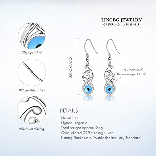 925 Sterling Silver Witch Broom Earrings - Infinity Dangle Earrings for Women Friends4