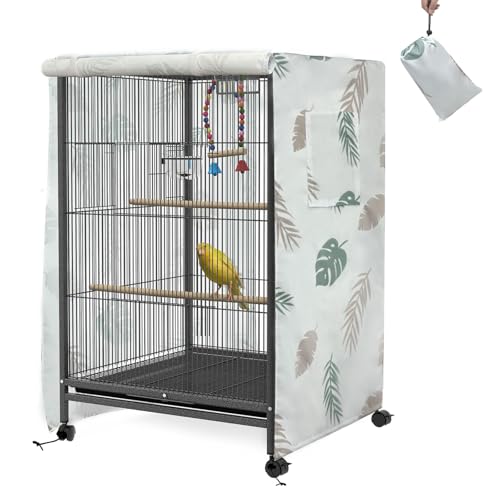 Image of Bird Cage Cover, Waterproof Birds Cage Covers for Night, 51 Inch Large Birdcage Covers, Outdoor 420D Oxford Cloth Pet Covers for Mink, Parrot and Small Animals (Cover Only)