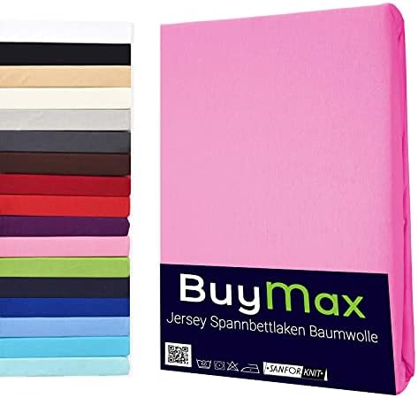 Buymax Topper prześcieradło z gumką 200 x 200 cm, 100% bawełna, dżersej, na materac o wysokości do 9 cm, do łóżka kontynentalnego, antracytowo-szare