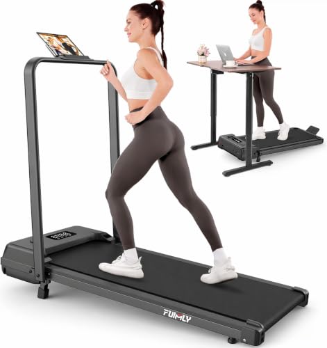 FUNMILY Walking Pad Treadmill with Incline, Foldable Treadmills for Home Office, Portable Walking Pad 300lbs Capacity, Remote Control, 2s Folding Treadmill