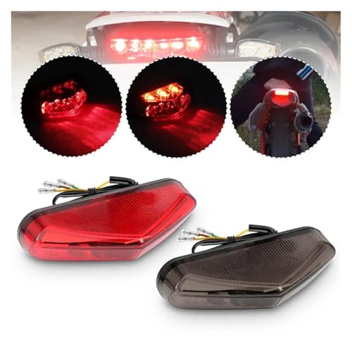 Feu arrière LED rouge et blanc 12V pour mini-moto, quad et scooter Honda
