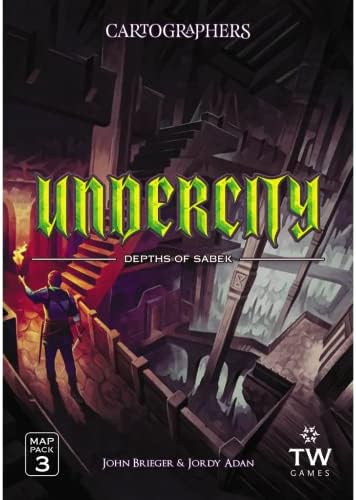 Thunderworks Games: Cartographers Map Pack 3 , Undercity, Board Game Expansion, Flip and Write, Strategy, Family Game, Fantasy Map Drawing Game, 30-45 Minute Play Time, Ages 10+, 1-75 Players