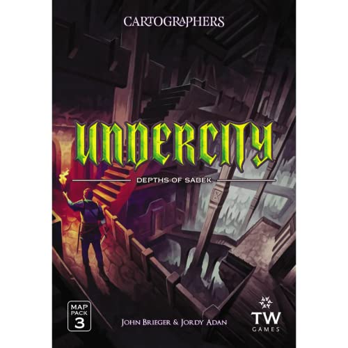 Thunderworks Games: Cartographers Map Pack 3 , Undercity, Board Game Expansion, Flip And Write, Strategy, Family Game, Fantasy Map Drawing Game, 30-45 Minute Play Time, Ages 10+, 1-75 Players #TOP3