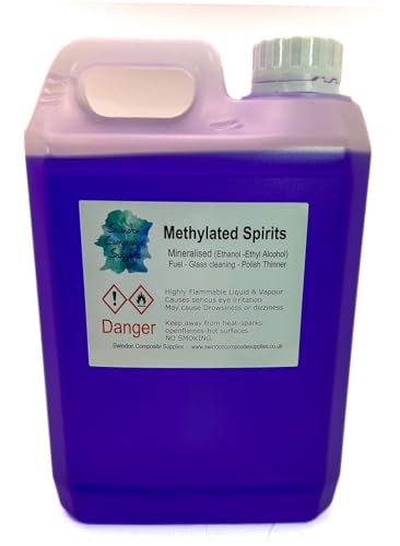 Swindon Composite Supplies: Methylated Spirit- Camping Fuel - Industrial Solvent 5000ml (5 L)