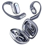 TRAUSI Open Ear Wireless Earbuds Bluetooth Headphones, 50Hrs Playtime Stereo Sound Earphones with IP7 Waterproof Ear Buds for Fitness/Travel