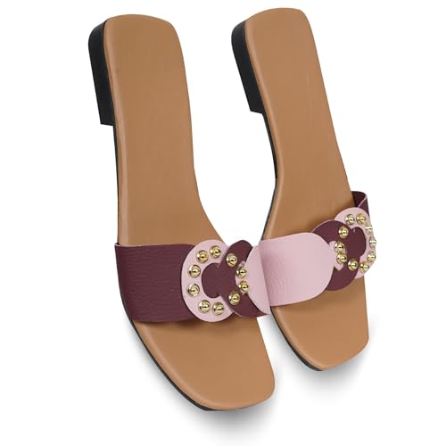 Image of Women's Slippers | Comfortable Flat Chappals for Women with Bow Detail | Stylish Casual Chappals, Trendy Summer Sandals, Comfortable Footwear for Daily Use