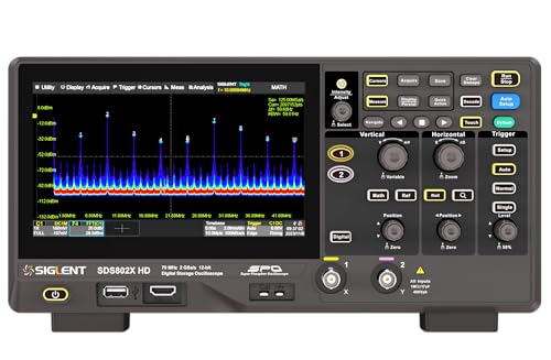 SIGLENT SDS802X HD 2ch 70MHz fW^EIVXR[v 12rbg \ ō2GSa/s Tv[g 50Mpts ő僁 500,000wfms/s g`荞݃[g 1M ̓Cs[_X gK f