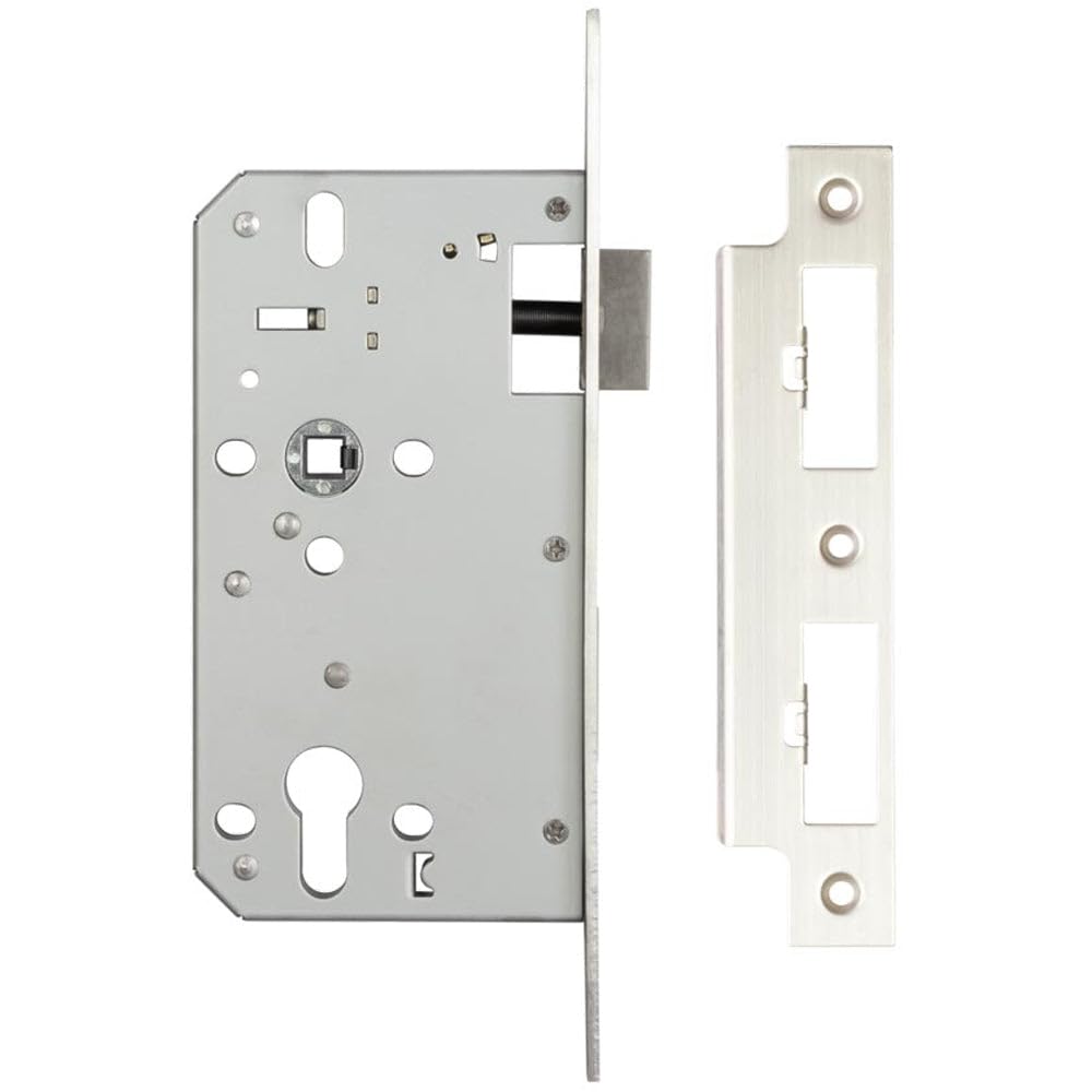 Loops Satin Stainless Steel Durable 72Mm Din Sashlock With 60Mm Backset In Finish - Door Lock